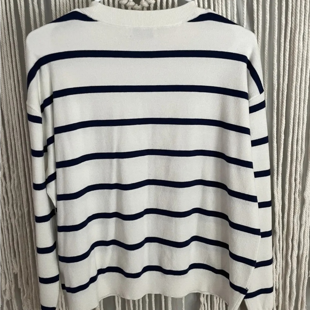 Vineyard Vines Striped Patch Pocket Small Sweater - image 1